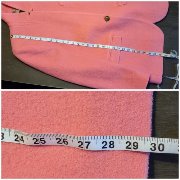 J Crew Leighton Pink Blazer Jacket In Italian Boiled Wool Size 6 - Picture 8 of 16